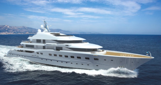 Rendering of the impressive 83m superyacht Amels 272