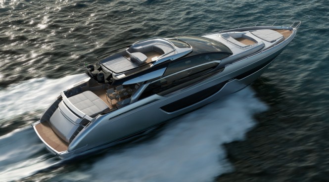 Riva 76 Yacht from above