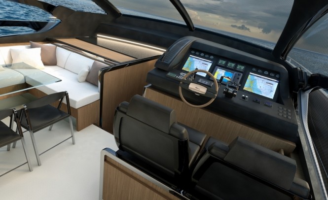 Riva 76 Yacht - helm station