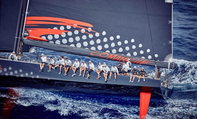 Sailing yacht Comanche at full speed - Photo by Michael Gramm