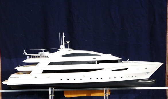 Scale model of the 50m superyacht Beatrix by Cantieri Navali di Termoli