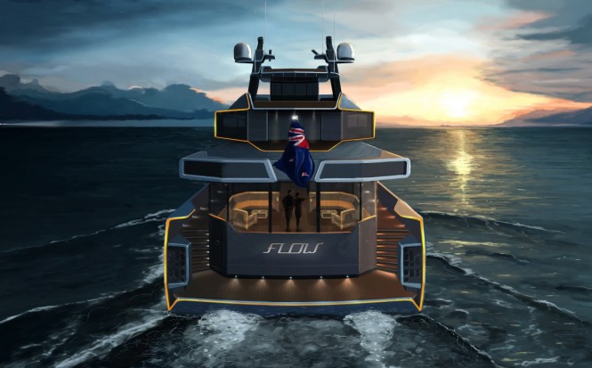 Superyacht FLOW concept - aft view