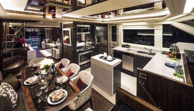Superyacht Horizon V80 - Galley and Dining