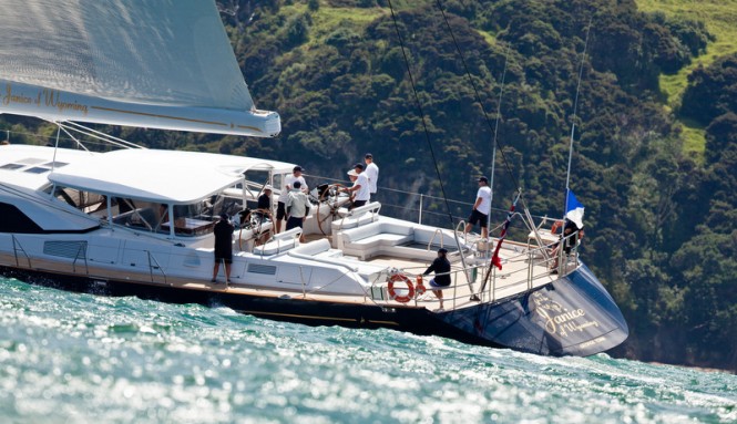Superyacht Janice of Wyoming at the NZ Millennium Cup - Photo by Jeff Brown