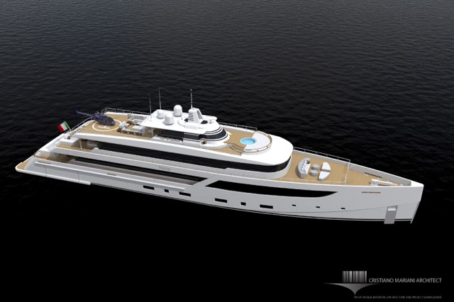 Superyacht MY620_CMA project from above