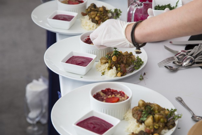The 2014 Newport Charter Yacht Show Crew Competitions Delicious Meals - Photo by Billy Black