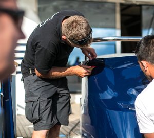 LIVE Vinyl Film Application aboard Motor Yacht NAOMI S