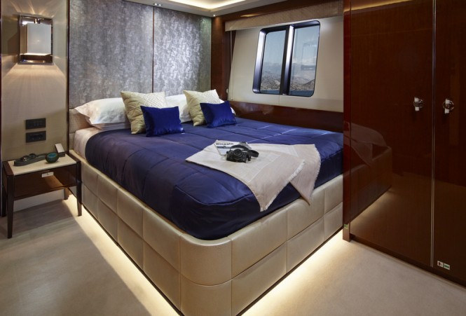 X5 superyacht - Port Double Cabin - Photo credit to Princess Yachts International plc
