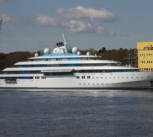 Massive 125m Superyacht GOLDEN ODYSSEY spotted at Lurssen in Germany