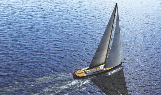 155ft superyacht TROY by Esenyacht under sail