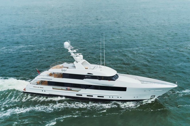 44m superyacht MOON SAND under sea trials - Photo credit to Feadship