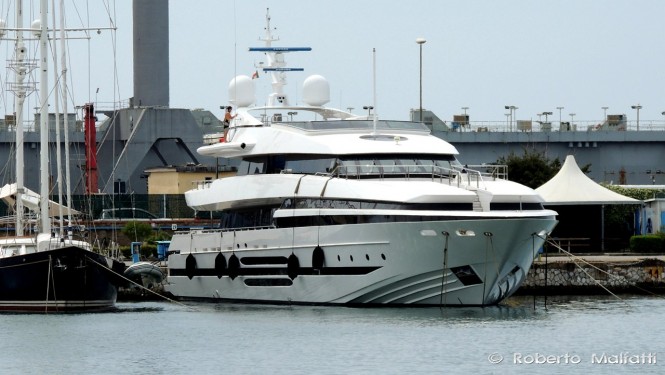 47m superyacht BALISTA in the port of Livorno, Italy - Photo by Roberto Malfatti