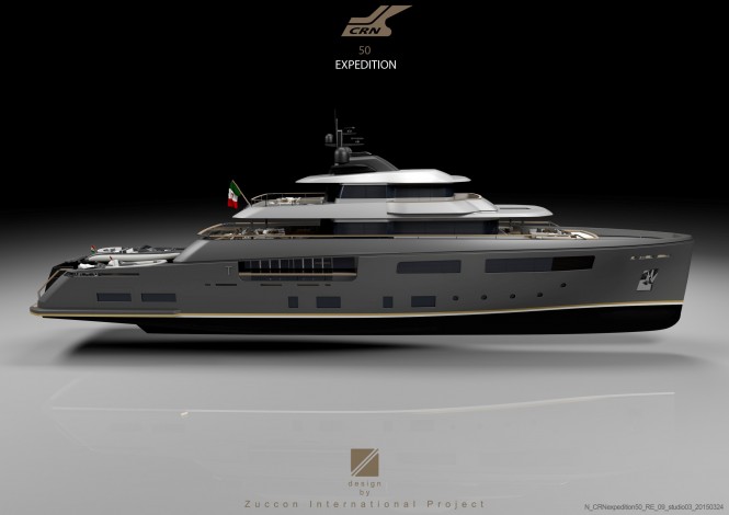 50m expedition yacht Teseo concept by Zuccon International Project