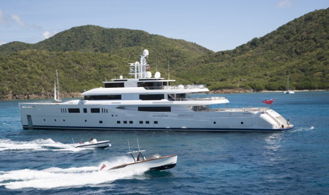 73m Perini Navi Superyacht GRACE E in the Caribbean - Photo by Alexis Andrews
