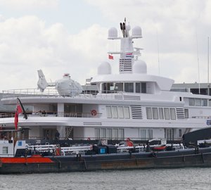 Voluminous 81m Feadship Motor Yacht AIR spotted in Rotterdam