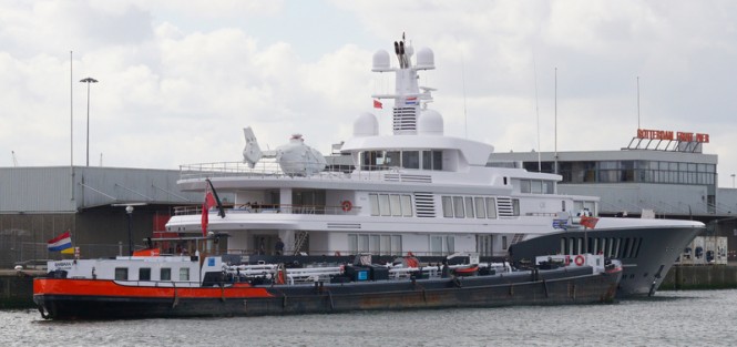 81m Feadship Superyacht AIR in Rotterdam - Photo credit to Kees Torn