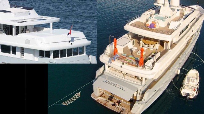 AlumerciA Yacht exterior close up before and after refit