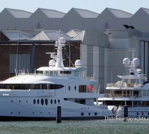 AMELS Superyachts Madame Kate and Hull 468 spotted in Vlissingen