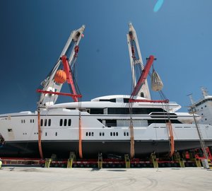 Eagerly awaited launch of 63m Sunrise Mega Yacht IRIMARI