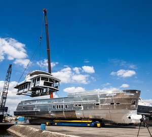Continental Trawler 2395 Yacht's hull and superstructure joined together by Wim van der Valk