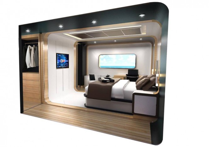 Innatus yacht project - Cabin - Photo by Jacob Edens and Lurssen