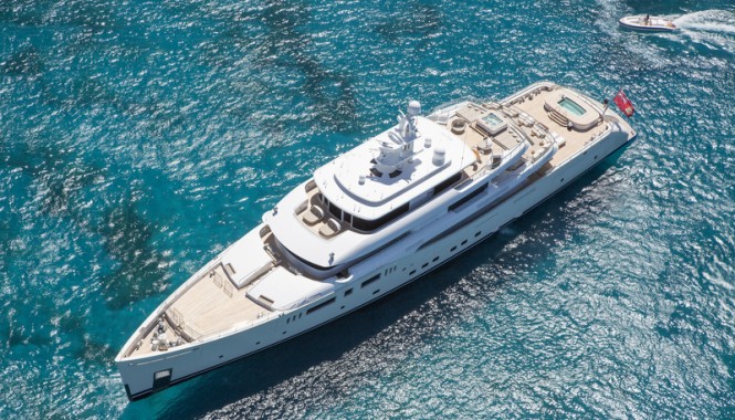 Luxury motor yacht GRACE E from above - Photo by Alexis Andrews