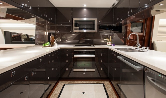 Luxury yacht E88 by Horizon - Galley