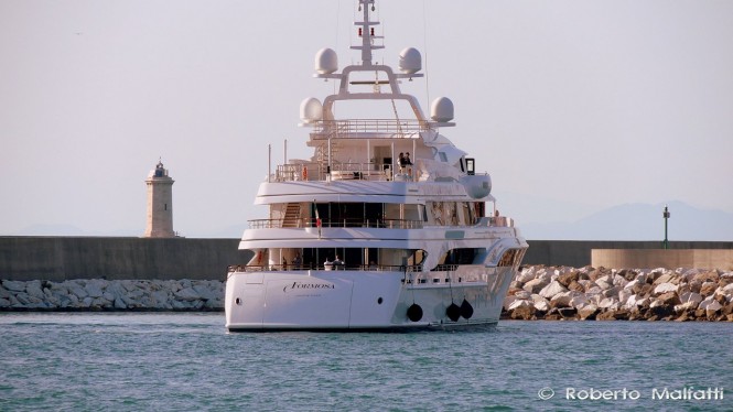 Luxury yacht FORMOSA - aft view - Photo by Roberto Malfatti