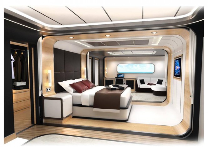 Luxury yacht Innatus project - Cabin - Photo by Jacob Edens and Lurssen