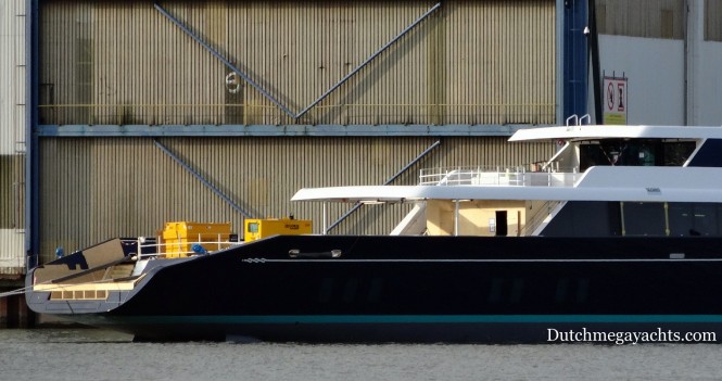 Mega yacht AQUIJO - stern - Photo by Dutchmegayachts