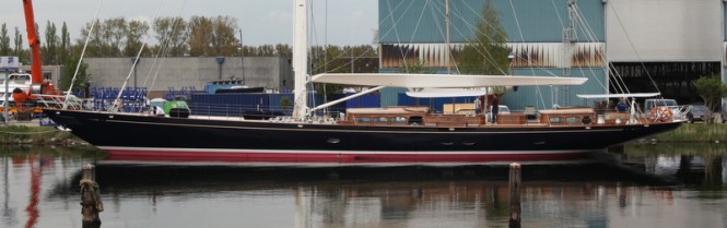 New Truly Classic 127 Superyacht ATALANTE on the water
