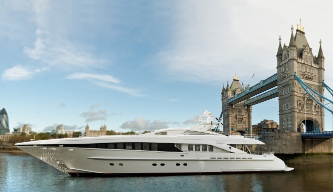 Newly refitted 37m Heesen Yacht ILONA in London