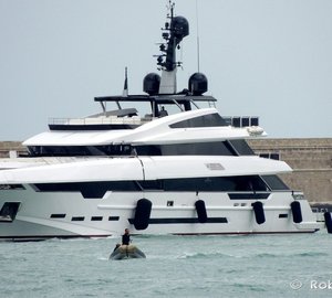 Elegant 49m Rossinavi Superyacht POLARIS spotted in Livorno, Italy