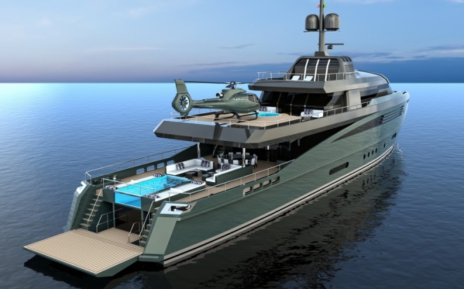 QUEEQUEG yacht concept - aft view