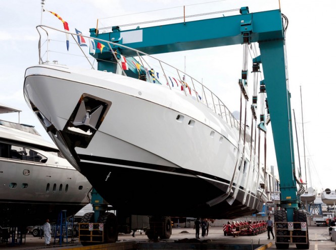 Second Mangusta 110 superyacht ready to hit the water