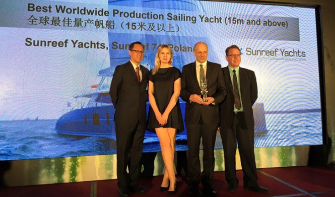 Sunreef Founder and CEO – Mr. Francis Lapp and PR & Marketing Manager - Karolina Paszkiewicz at the Asia Boating Awards 2015 Ceremony