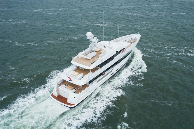 Super yacht Moon Sand from above - Photo credit to Feadship