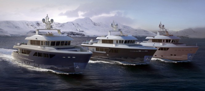 Superyacht Darwin 107', luxury yacht Darwin 102’ and Darwin 86’ yacht by CdM and Hydro Tec-Sergio Cutolo