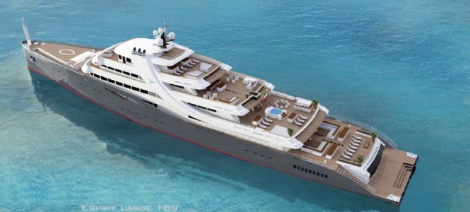 Superyacht Esprit Large 109 concept - Decks
