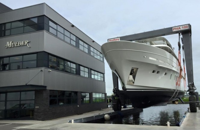 Superyacht Firefly ready to hit the water - Photo by Mulder Shipyard and Dutchmegayachts