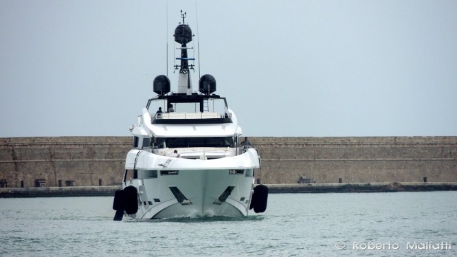 Superyacht Polaris - front view - Photo by Roberto Malfatti
