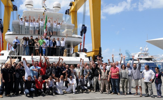 Superyacht Scorpion on the water