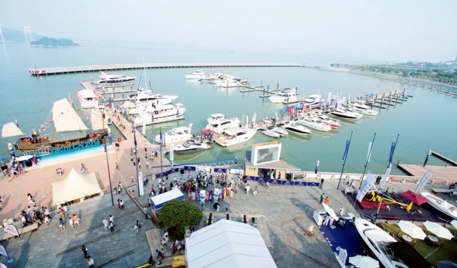 Yacht CN 2014 - Nansha International Boat Show from above