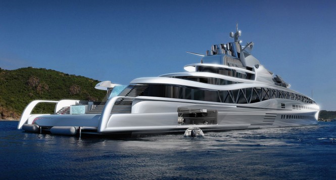145m motor yacht FORTISSIMO concept by Ken Freivokh