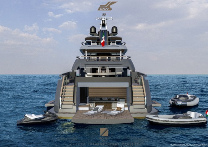 50m CRN explorer superyacht TESEO concept designed by Zuccon International Project