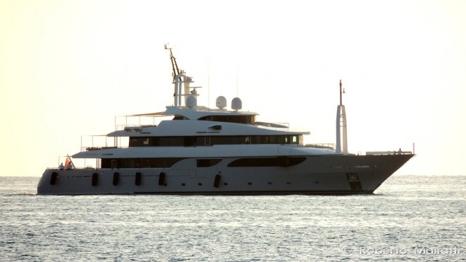 53m Rossi Navi superyacht SYNA (ex South) in Livorno, Italy - Photo by Roberto Malfatti
