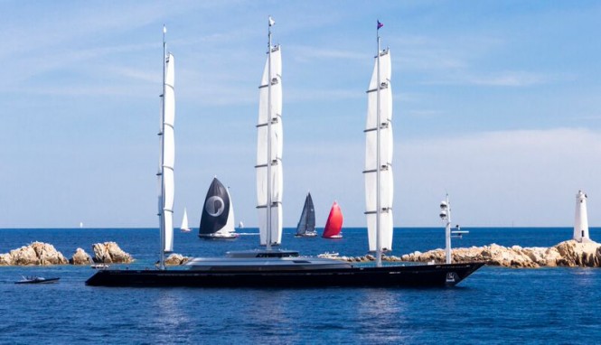 88m charter yacht The Maltese Falcon at the Perini Navi Cup