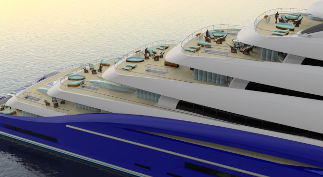 DOUBLE CENTURY Yacht Concept - Decks