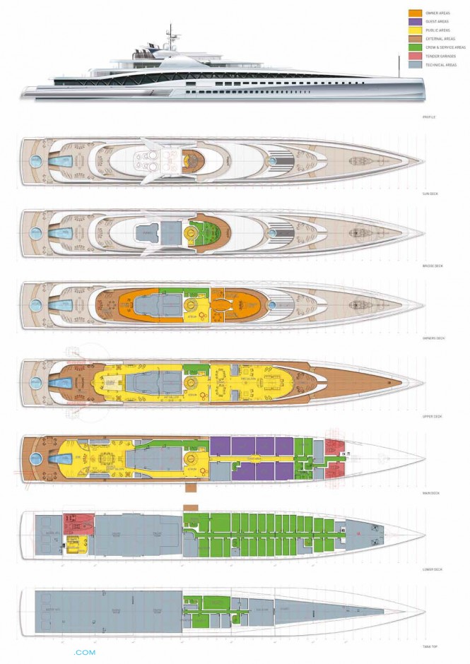 FORTISSIMO Yacht Concept - Layout