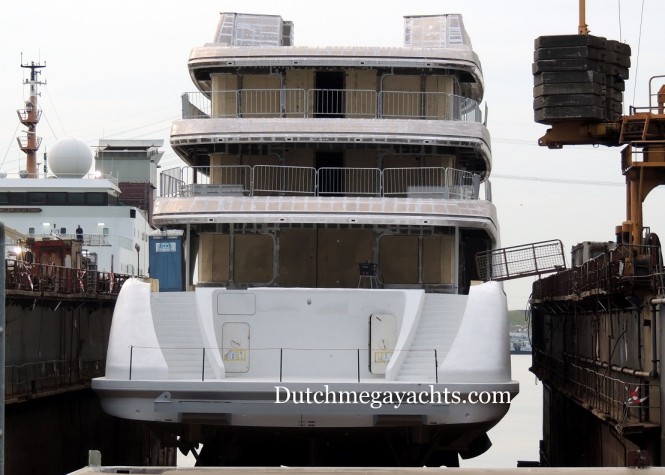 Feadship superyacht Hull 695 - aft view - Photo by Dutchmegayachts